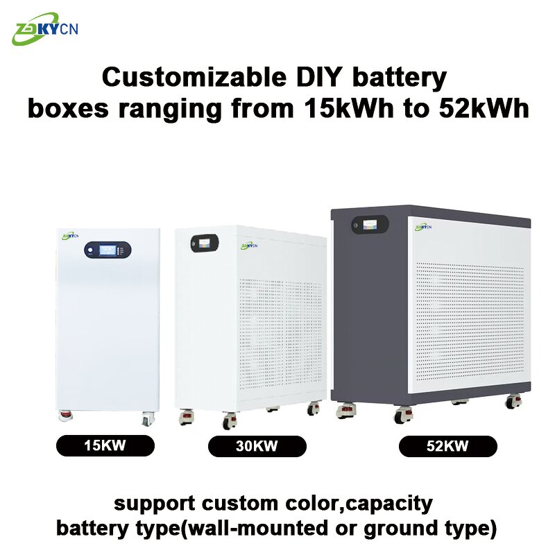 Battery Box Manufacturer - Solar 48V LiFePO4 DIY 16S 200A BMS 15kWh Metal Case for Home