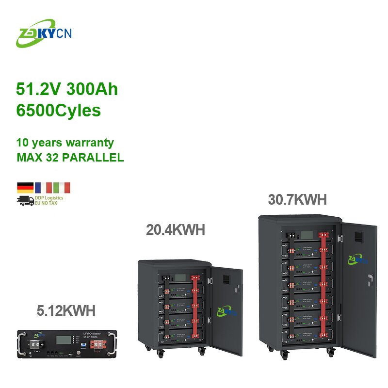 Solar System Battery Bank Manufacturer - 5KW/20KWH IP65 CAN Hybrid 51.2V Lifepo4 Stackable