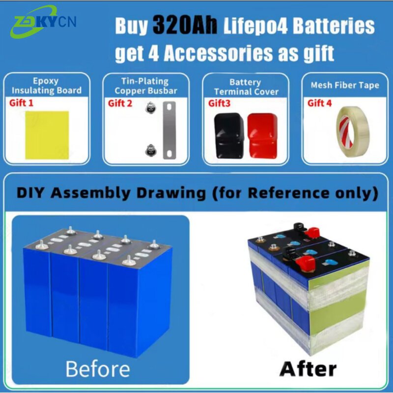 LiFePO4 Battery Manufacturer - Square 3.2V 314Ah 6000 Cycles for Home Energy Storage Gotion