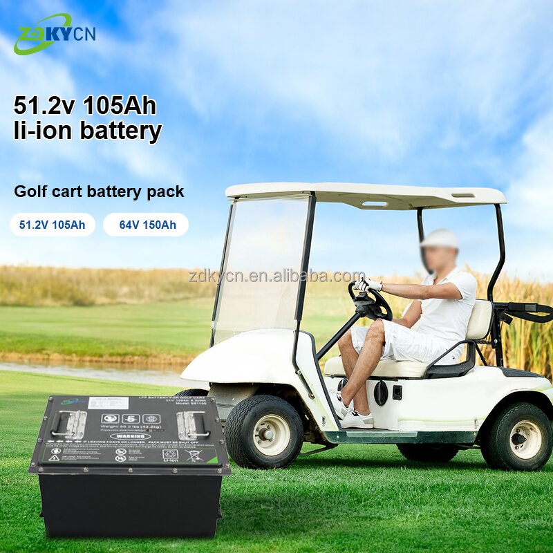 Golf Cart Battery Manufacturer - Zhongda Lithium 48V/72V 100Ah/200Ah LiFePO4 6000 Cycles BMS