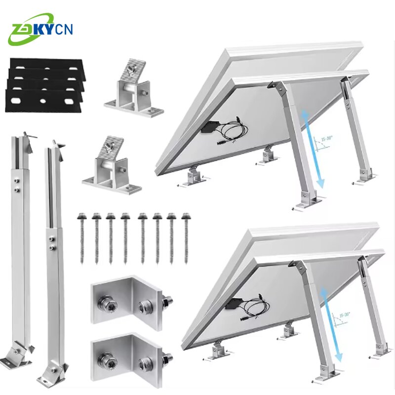 Solar Panel Mounting Bracket Manufacturer - Adjustable Tilt Angle for Flat Roof Al6005-T5