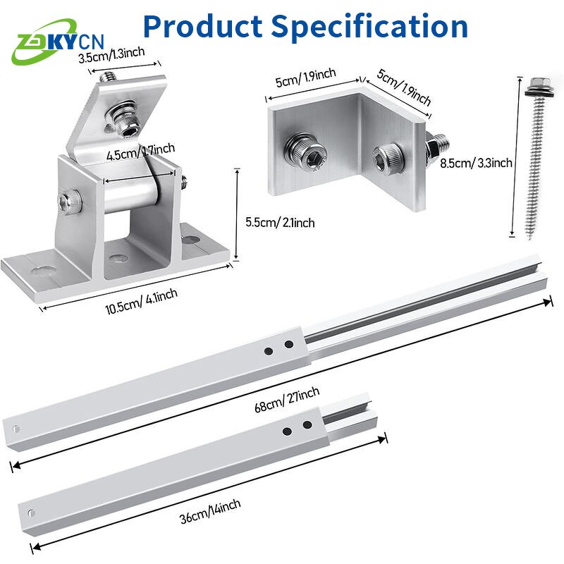 Solar Mounting System Manufacturer - Adjustable 10KW Aluminum Flat Roof Tilt Bracket