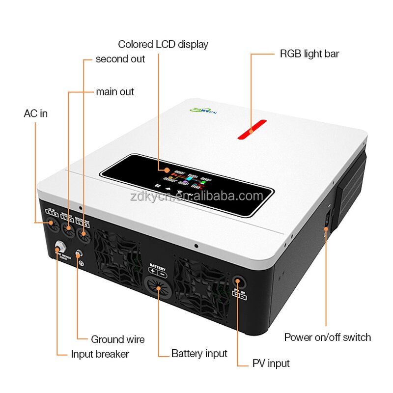 Solar Inverter Manufacturer - Hybrid 3Kw-6.2Kw with Lifepo4 Battery IP65 Wifi 24V & 48V MPPT