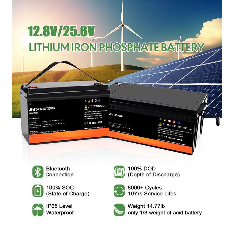 Lithium Ion Battery Pack Manufacturer - 12.8V/25.6V LiFePO4 100Ah-600Ah Parallel Solar OEM