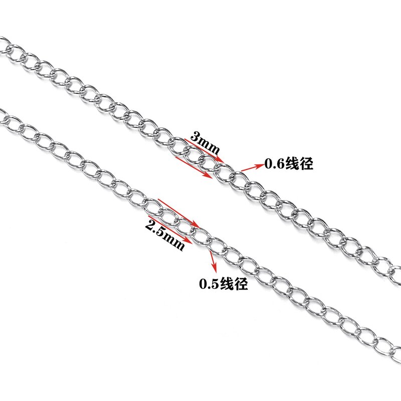 Stainless Steel Extender Necklace Manufacturer - 100 Meters/Roll Wholesale 3x4mm PVD Gold Plated Adjustable Tail Chain for Diy Jewelry Making