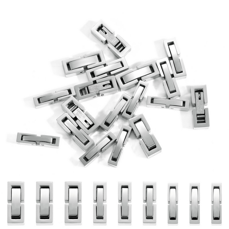 Stainless Steel Rectangular Buckle Manufacturer - Linsa Electroplated DIY Handmade Day-Shape Moonstone Customizable Necklace Accessories