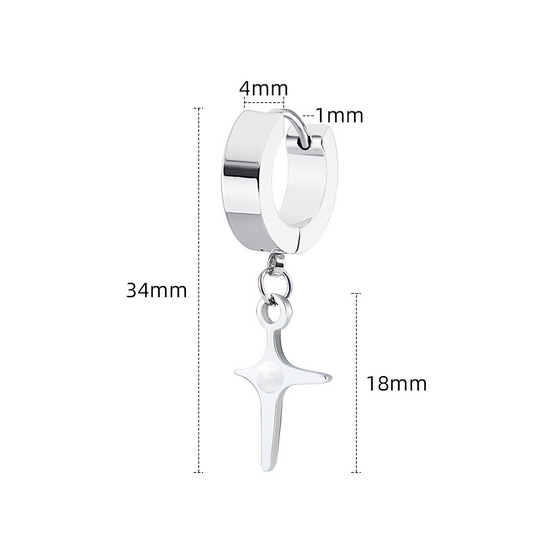 Stainless Steel Ear Cuffs Manufacturer - 2026 European American Style Simple Personality Fashion Pendant Earrings Hot Sale for Gifts