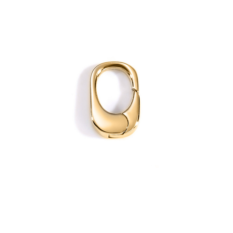 Oval Buckle Manufacturer - Stainless Steel Jewelry Clasp DIY Handmade Accessories Flat End Snap Button Multi-size 18K Gold