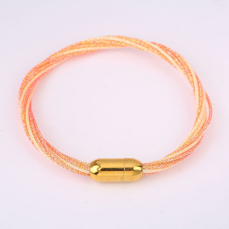Stainless Steel Clasp Manufacturer - New Designs Fashion Jewelry Handmade Colorful Ropes Bracelet Women Bangle for Morocco Market