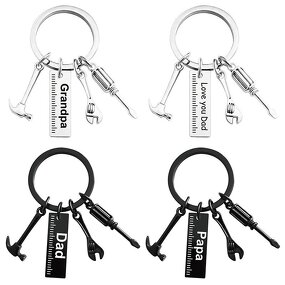 Stainless Steel Keychain Manufacturer - Happy Father's Day Custom Tool Charm Wholesale Men Gifts for Father's Day