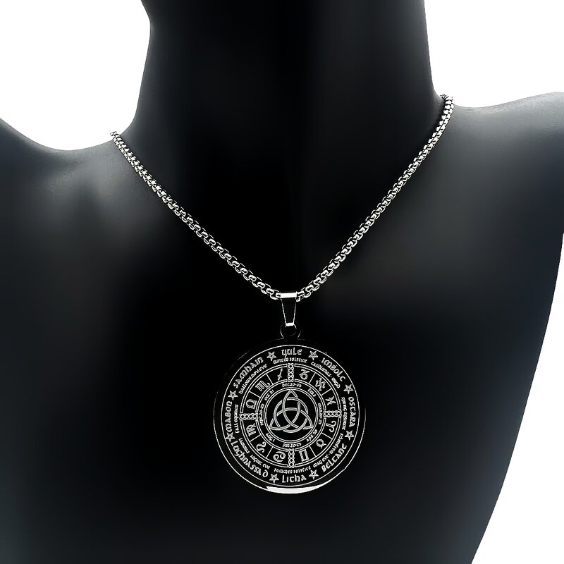 Stainless Steel Sacred Geometry Necklace Manufacturer - 18k Gold Plated Witch Knot Hot Sale Celtic Knot Lucky Yoga Jewelry