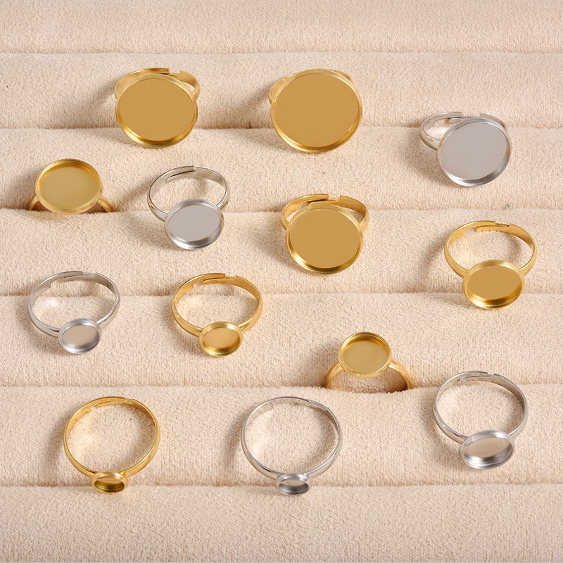 Stainless Steel Ring Holder Manufacturer - Wholesale Linsa Jewelry Ins Style Adjustable Base Tray Handmade DIY Empty