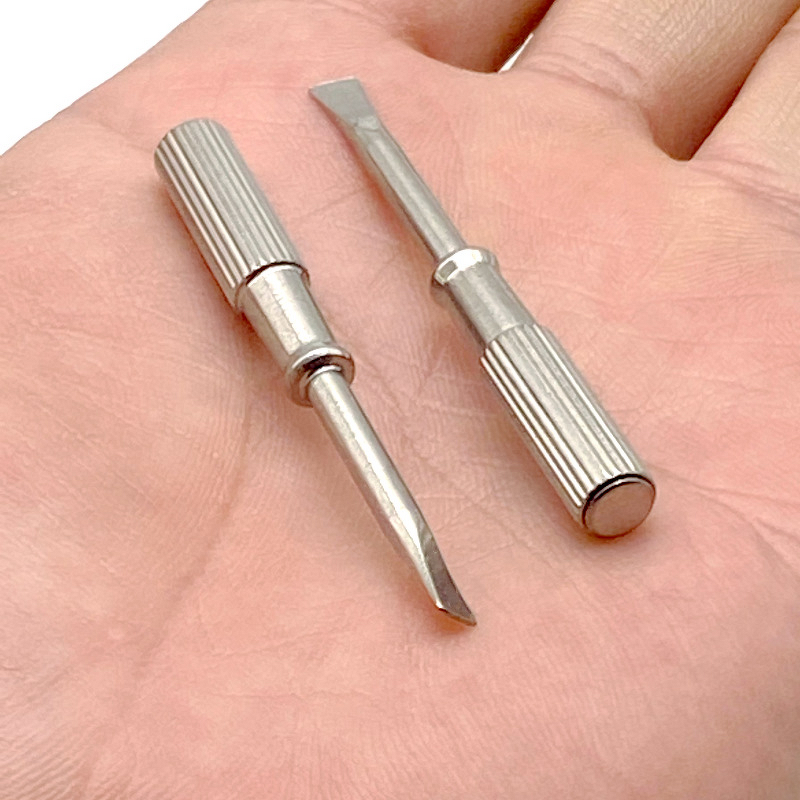 Stainless Steel Screwdriver Manufacturer - Guanli Flathead with Bead Caps 4mm Wide Blade Functional Hardware Charm Accessory