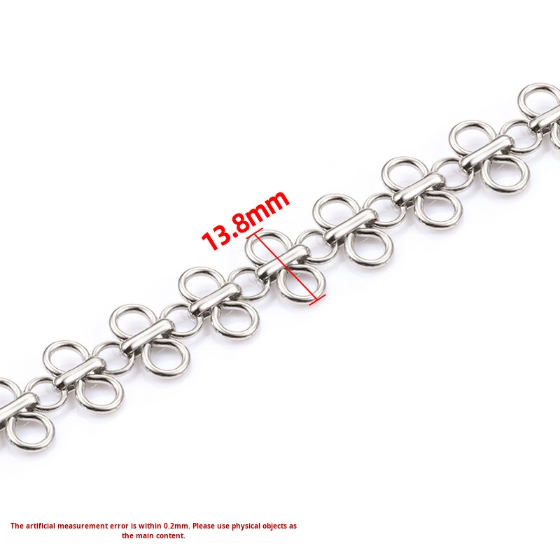 Stainless Steel Four-Leaf Clover Chain Manufacturer - Handmade Unisex New DIY Fashion Bracelet and Necklace Non-Fading Handcrafted Jewelry