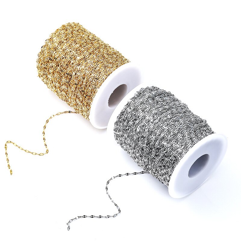 Stainless Steel Clavicle Chain Necklace Manufacturer - 100 Meters/Roll 2mm Thin New Butterfly PVD Gold Plated No Fade Bulk Lip for Men Women