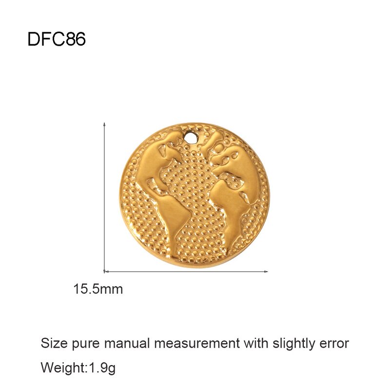 Stainless Steel Devil's Eye Pendant Manufacturer - Women's Punk INS Retro Palm Pendant Plated 18K Gold Zircon Inlay Gift DIY Jewelry Accessories