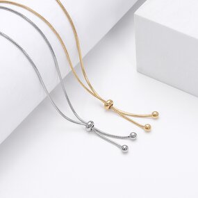 Stainless Steel Snake Bone Necklace Manufacturer - Fashion Adjustable for Women Pull-out Pendant Female Delicate Elegant Choker Chain
