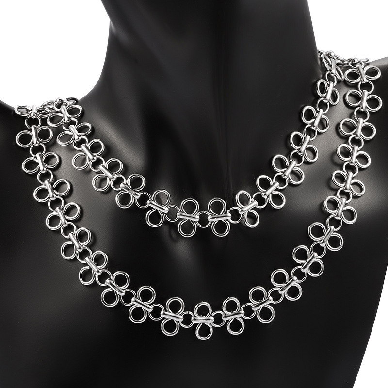 Stainless Steel Four-Leaf Clover Chain Manufacturer - Handmade Unisex New DIY Fashion Bracelet and Necklace Non-Fading Handcrafted Jewelry