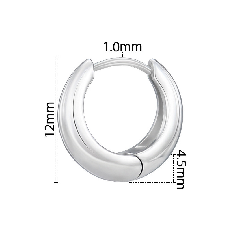 Stainless Steel Hoop Earrings Manufacturer - 2026 European American High-End Simple Stylish Basic Design Manufacturer Wholesale Jewelry