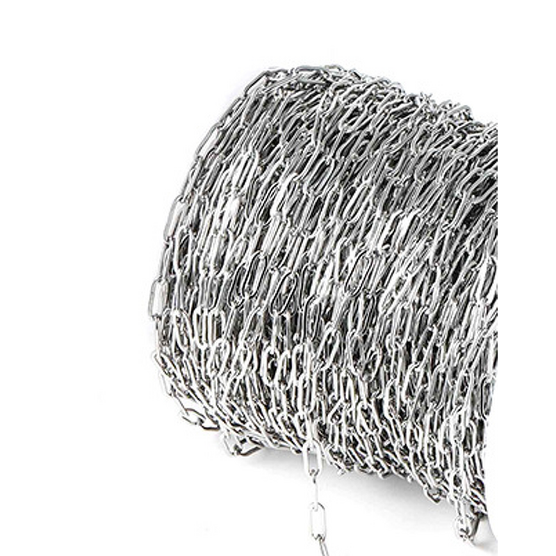 Stainless Steel Cable Chain Necklace Manufacturer - 50meters/Roll 1x4x12mm Non Tarnish Gold Plated Paperclip for DIY Jewelry Making