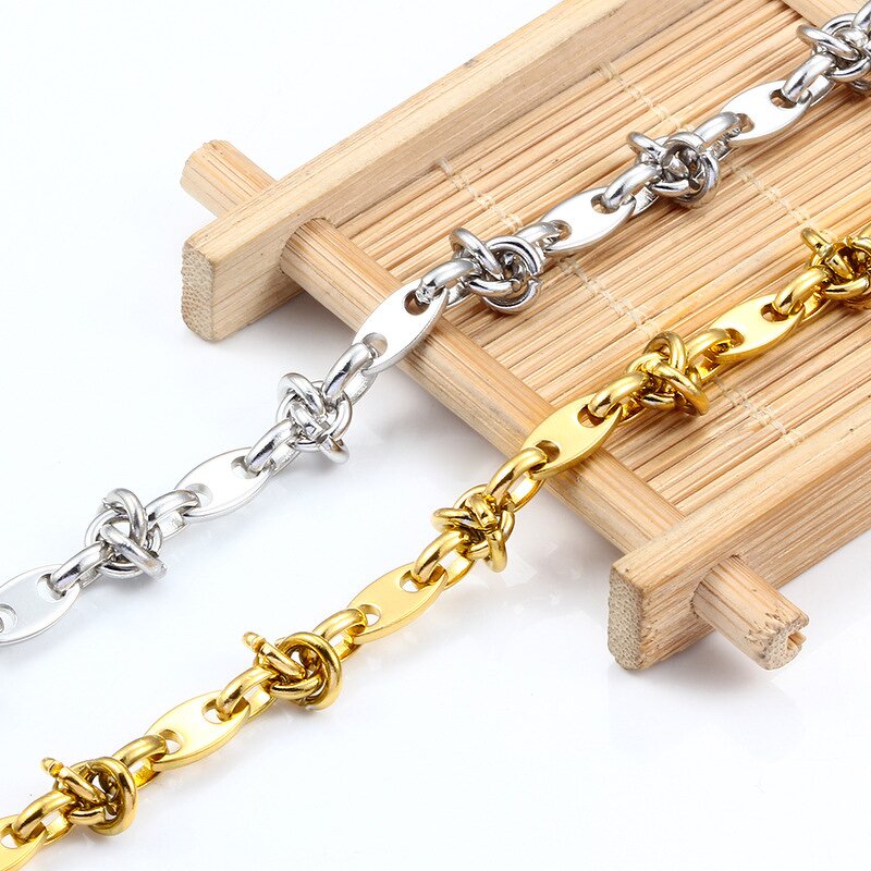 Stainless Steel Coffee Bean Chain Manufacturer - New Knotted Fashion DIY Necklace Bracelet