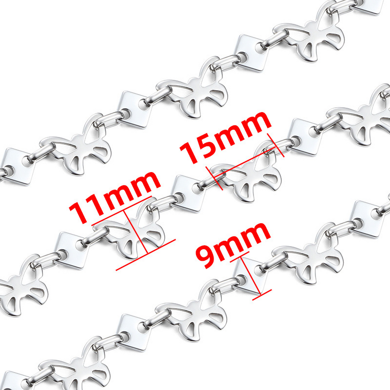Stainless Steel Butterfly Chain Manufacturer - Stylish New Diamond-Inspired Clavicle Chain Trendy Fashion Accessories for DIY