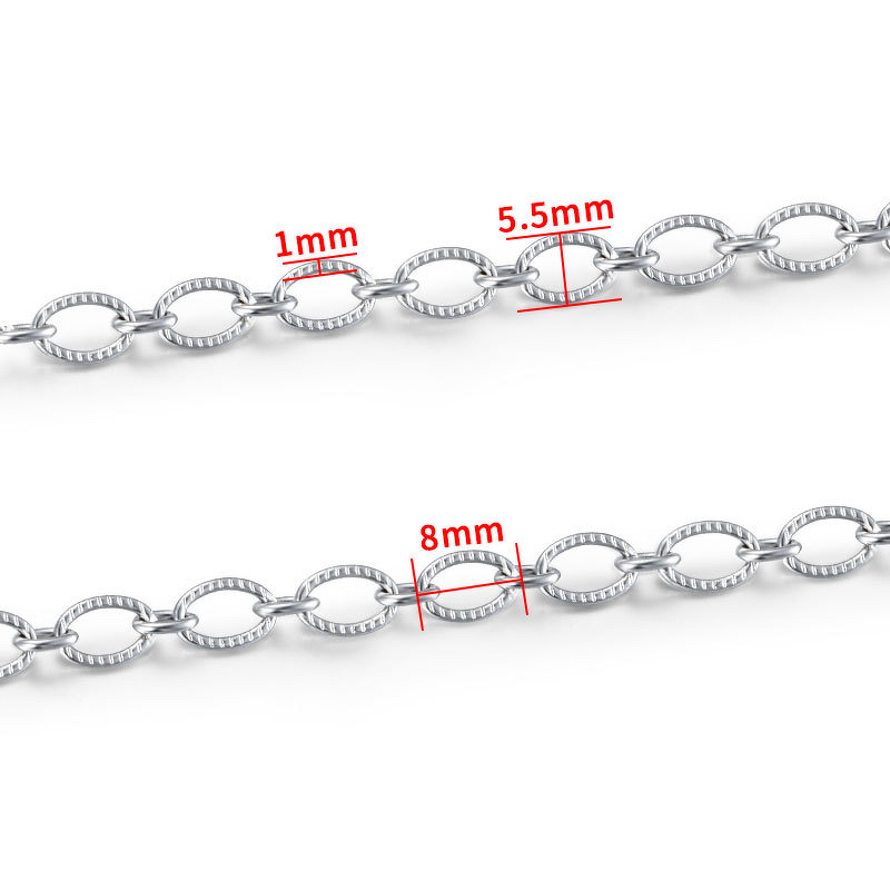 Stainless Steel O-Shaped Chain Manufacturer - European American Style DIY Necklace Bracelet Roll Indented Simple Jewelry Findings Components