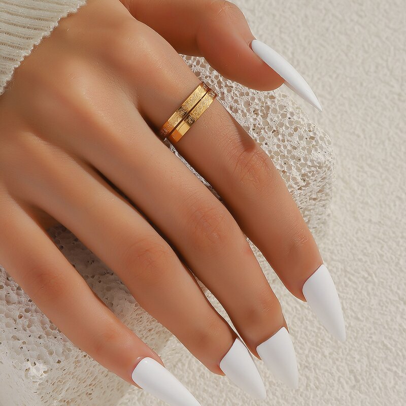 Stainless Steel Ring Manufacturer - Fashion High Quality Ayatour Kursi Muslim Carved Opening Adjustable Fashion Jewelry Arabic Islam