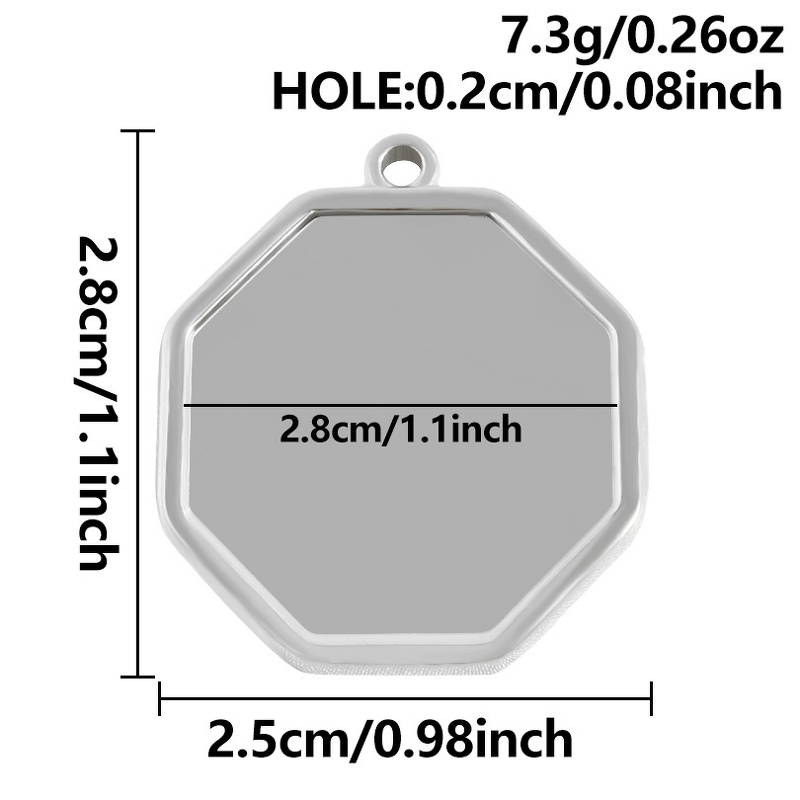 Stainless Steel Geometric Pendant Necklace Manufacturer - Irregular Oil Drop Base Accessories Vacuum Plating Trendy Yiwu in Stock