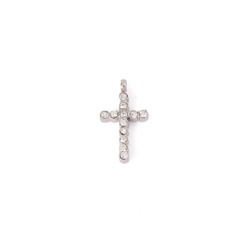Stainless Steel Cross Pendant Necklace Manufacturer - Linsa Jewelry Women Children's Gold-color Diamond Luxury Anniversary Jewelry