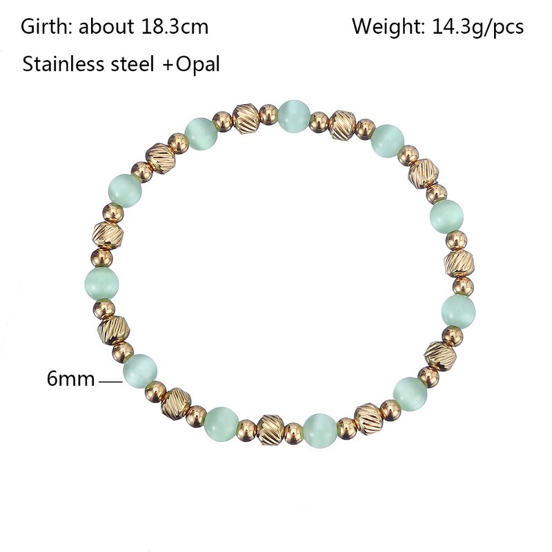 Stainless Steel Beaded Bracelet Manufacturer - Linsa Fashion 18K Gold-Plated Adjustable Elasticity New Non-Fading Made Accessory