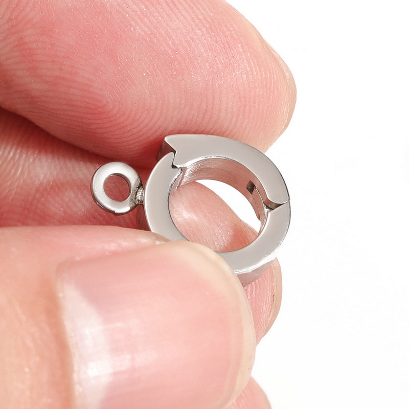 Round Buckle Manufacturer - Linsa High Quality 316 Stainless Steel 18K Gold Plated DIY Handmade Jewelry for Necklace Clasp