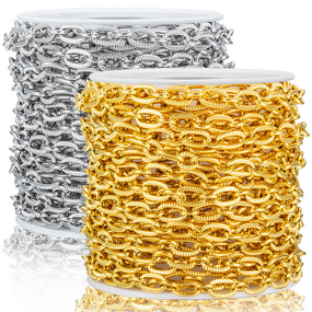 Stainless Steel O-Shaped Chain Manufacturer - European American Style DIY Necklace Bracelet Roll Indented Simple Jewelry Findings Components