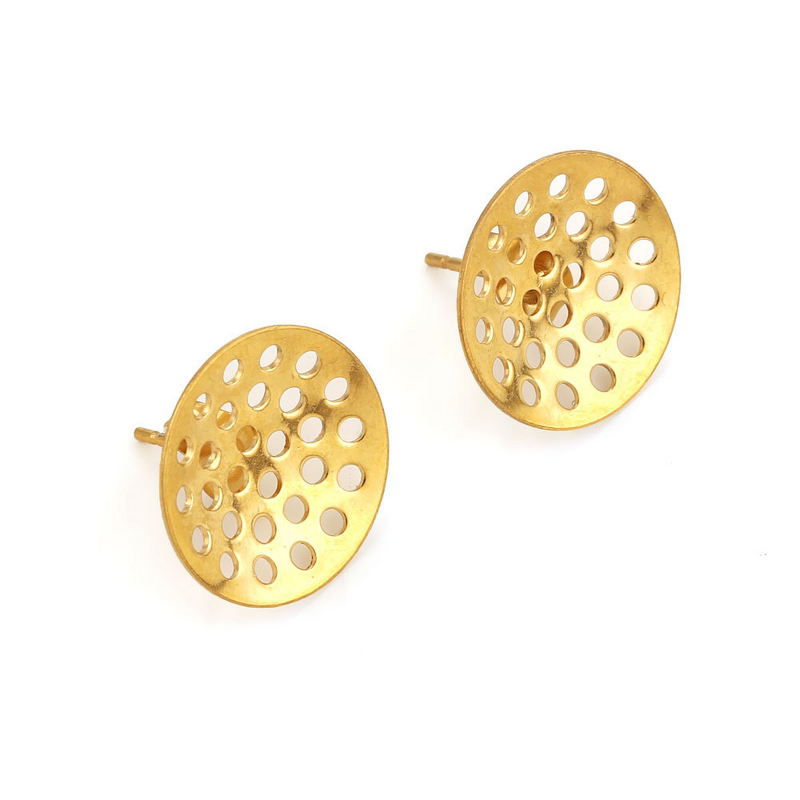 Stainless Steel Earring Accessories Manufacturer - Handmade DIY Hollow Titanium Steel Ball Studs Vacuum Butterfly Shape for Personalized