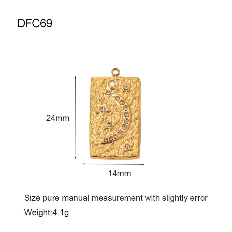 Stainless Steel Devil's Eye Pendant Manufacturer - Women's Punk INS Retro Palm Pendant Plated 18K Gold Zircon Inlay Gift DIY Jewelry Accessories