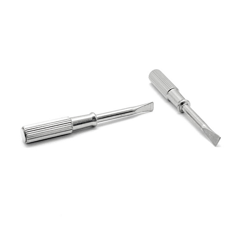 Stainless Steel Screwdriver Manufacturer - Guanli Flathead with Bead Caps 4mm Wide Blade Functional Hardware Charm Accessory