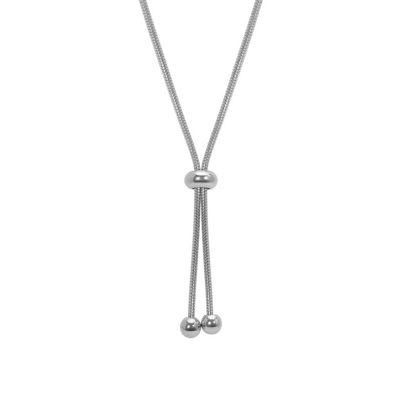 Stainless Steel Snake Bone Necklace Manufacturer - Fashion Adjustable for Women Pull-out Pendant Female Delicate Elegant Choker Chain