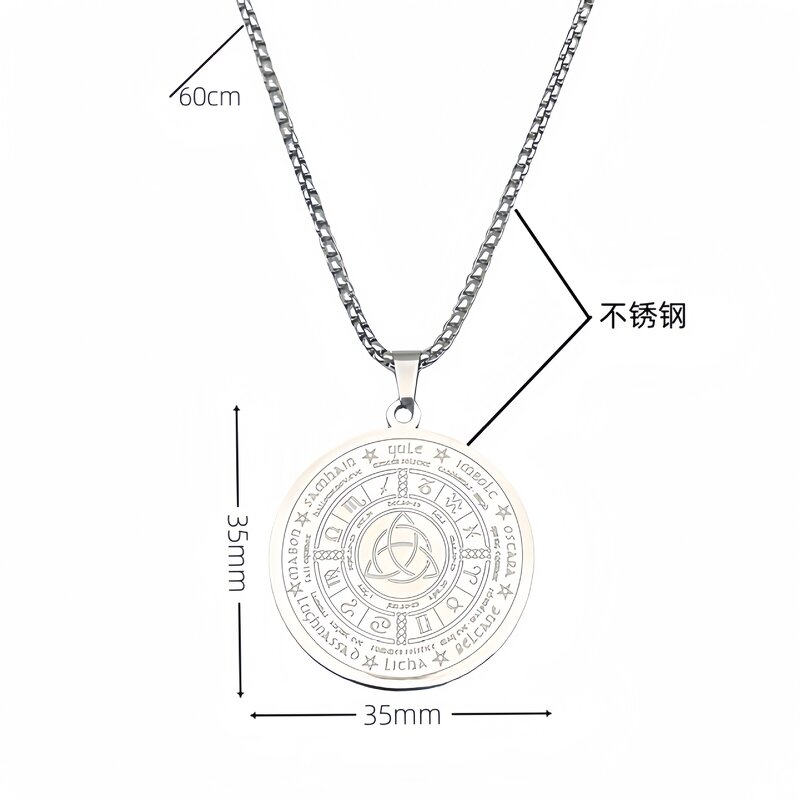 Stainless Steel Sacred Geometry Necklace Manufacturer - 18k Gold Plated Witch Knot Hot Sale Celtic Knot Lucky Yoga Jewelry