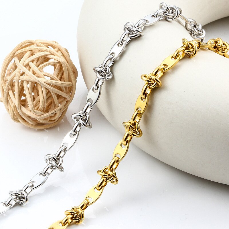 Stainless Steel Coffee Bean Chain Manufacturer - New Knotted Fashion DIY Necklace Bracelet
