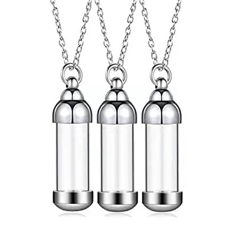 Stainless Steel Hourglass Pendant Manufacturer - Timeless Glass Keepsake Zircon Jewelry Cremation Urn Necklace for Children Memorial for Ashes