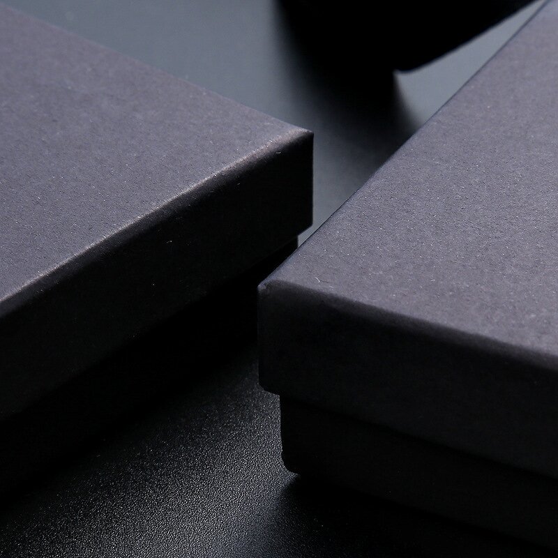 Jewelry Box Manufacturer - Customizable Black Paper Gift Packaging for Rings Necklaces Bracelets with Logo for Individual Items
