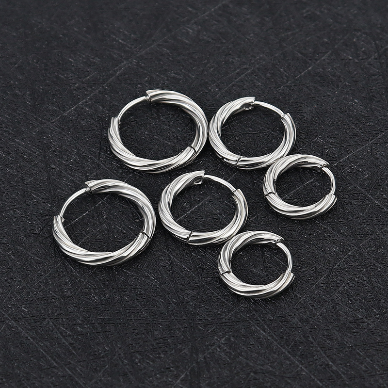 Stainless Steel Earrings Manufacturer - Promotion European American Trendy Simple High-End Ear Buckle with Fashion Oval Basic Wholesale Jewelry