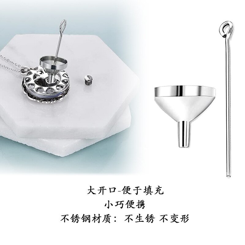 Stainless Steel Cremation Urn Pendant Manufacturer - 10mm Factory Fine Jewelry Accessory for Cremation Necklace Charm Equipment Funnel for Urn