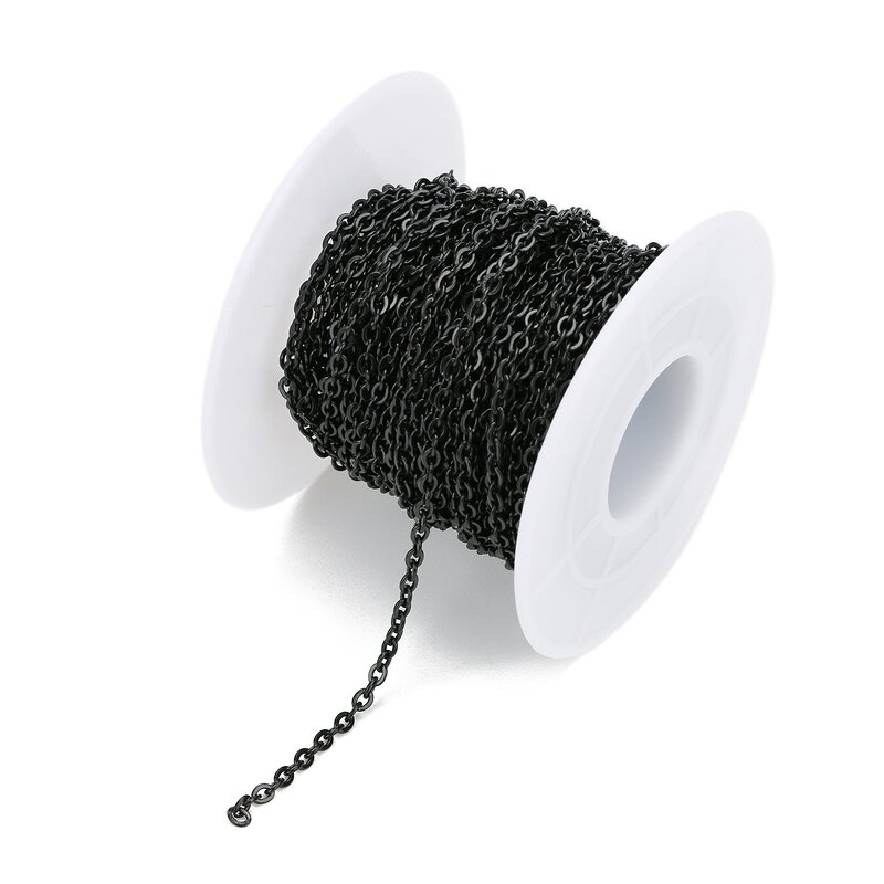 Stainless Steel Curb Chain Manufacturer - 100meters/roll 1.5mm Wide Waterproof Hot Sale Real 18K Gold PVD for DIY Jewelry Making