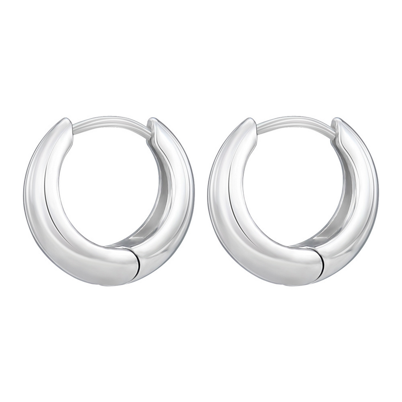 Stainless Steel Earrings Manufacturer - Promotion European American Trendy Simple High-End Ear Buckle with Fashion Oval Basic Wholesale Jewelry
