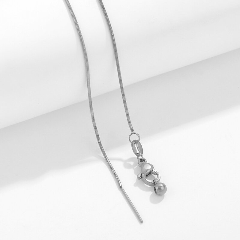 Stainless Steel Chains Accessories Manufacturer - 45cm Adjustable Necklace 18K Gold Plated with Needle Pin Silicone Bead Fashionable