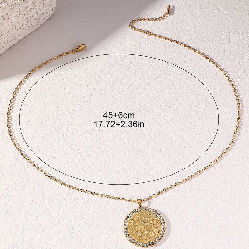 Stainless Steel Allah Pendant Manufacturer - Wholesale Islamic Religious Jewelry for Muslims Beautiful Rhinestone Fashionable Pendants Charms