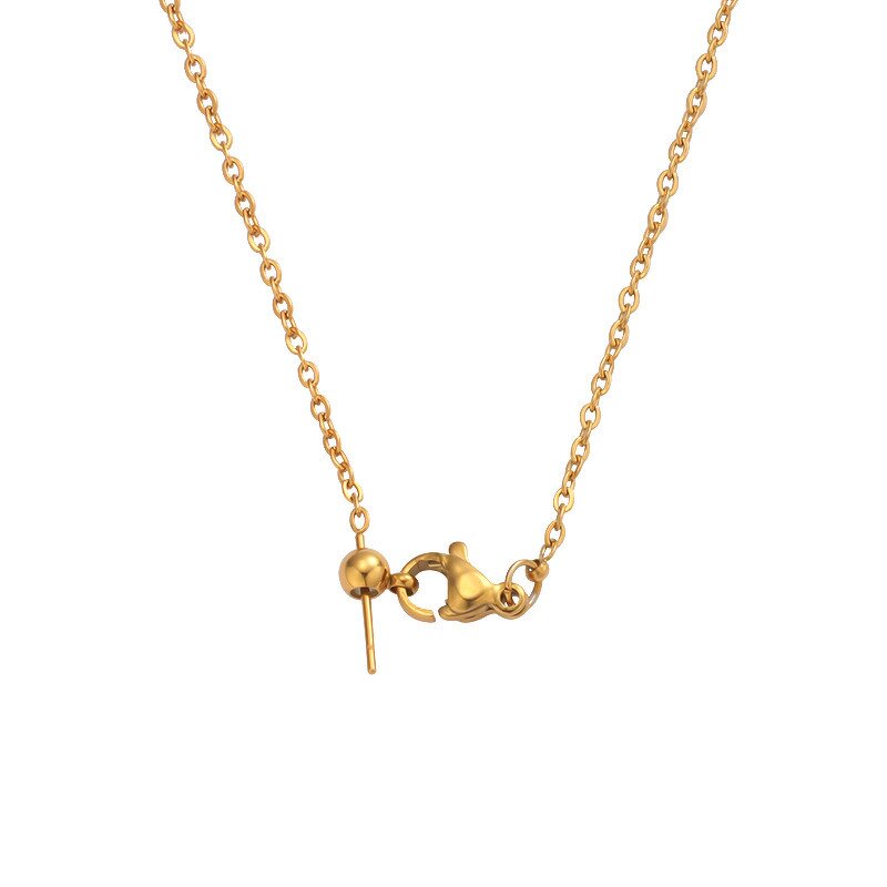 Stainless Steel Chain Necklace Manufacturer - Buddhism Gold-Plated Universal with Beads DIY Simple for Travel Accessories
