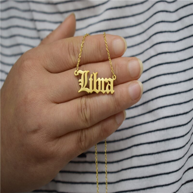 Stainless Steel Horoscope Sign Necklace Manufacturer - Waterproof Custom Name 18K Zodiac Factory