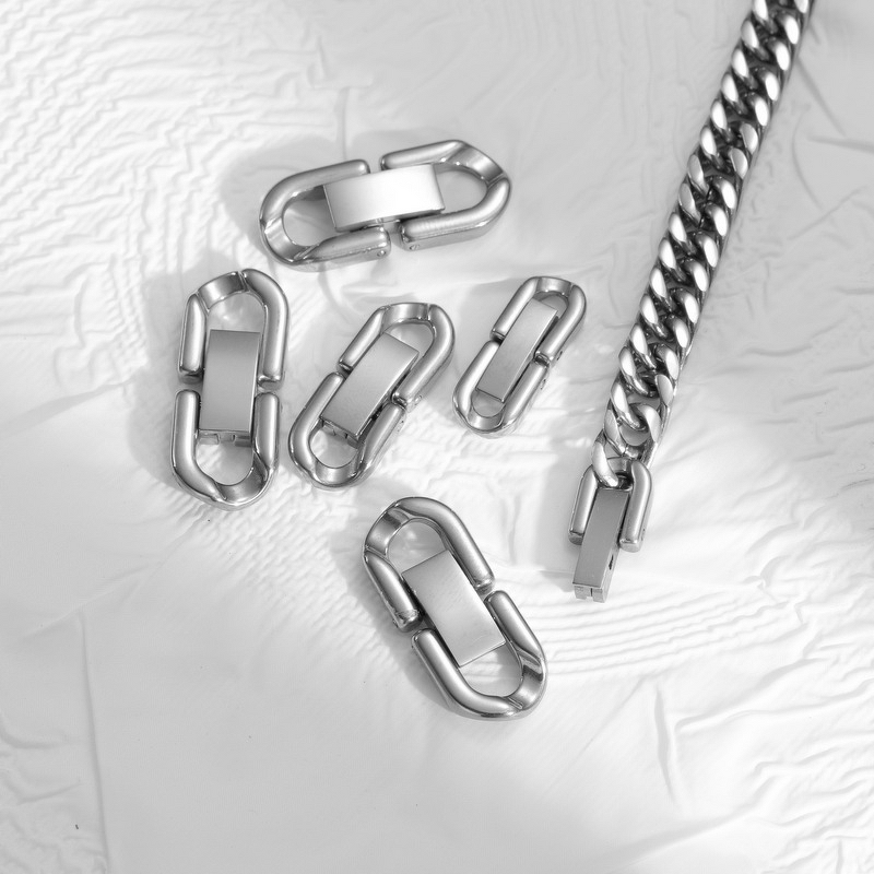 U-Shaped Clasp Manufacturer - Stainless Steel Electroplated DIY Handmade Cuban Chain Jewelry Buckle Simple Accessories Chain Connecting